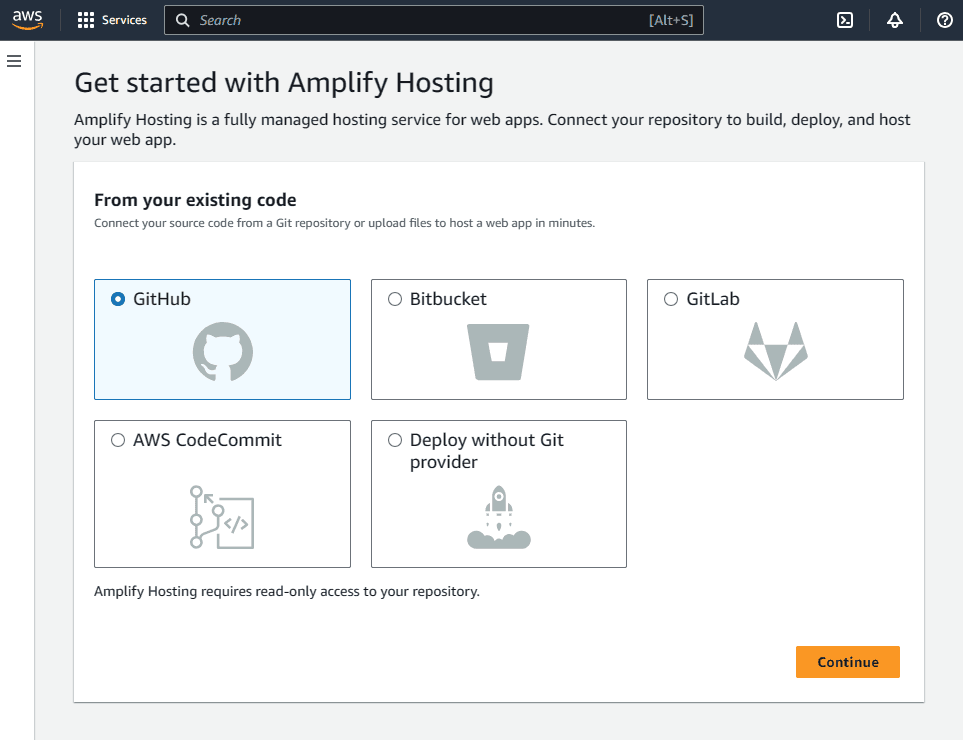 AWS Amplify GitHub