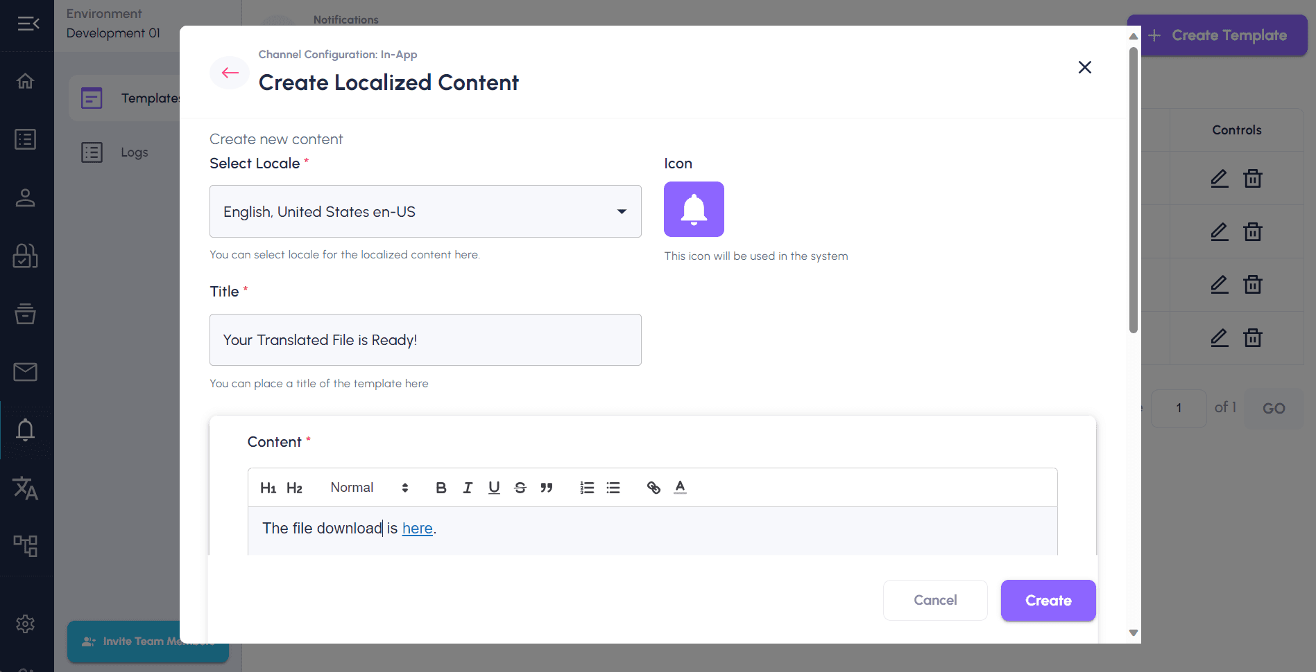 Create localized content