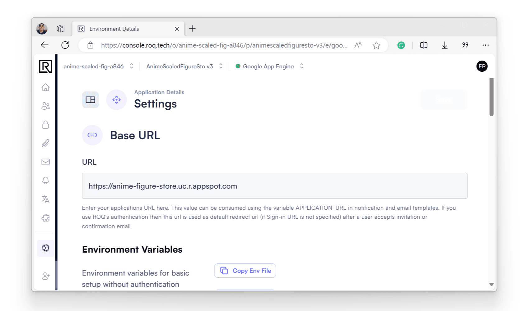 base url setup