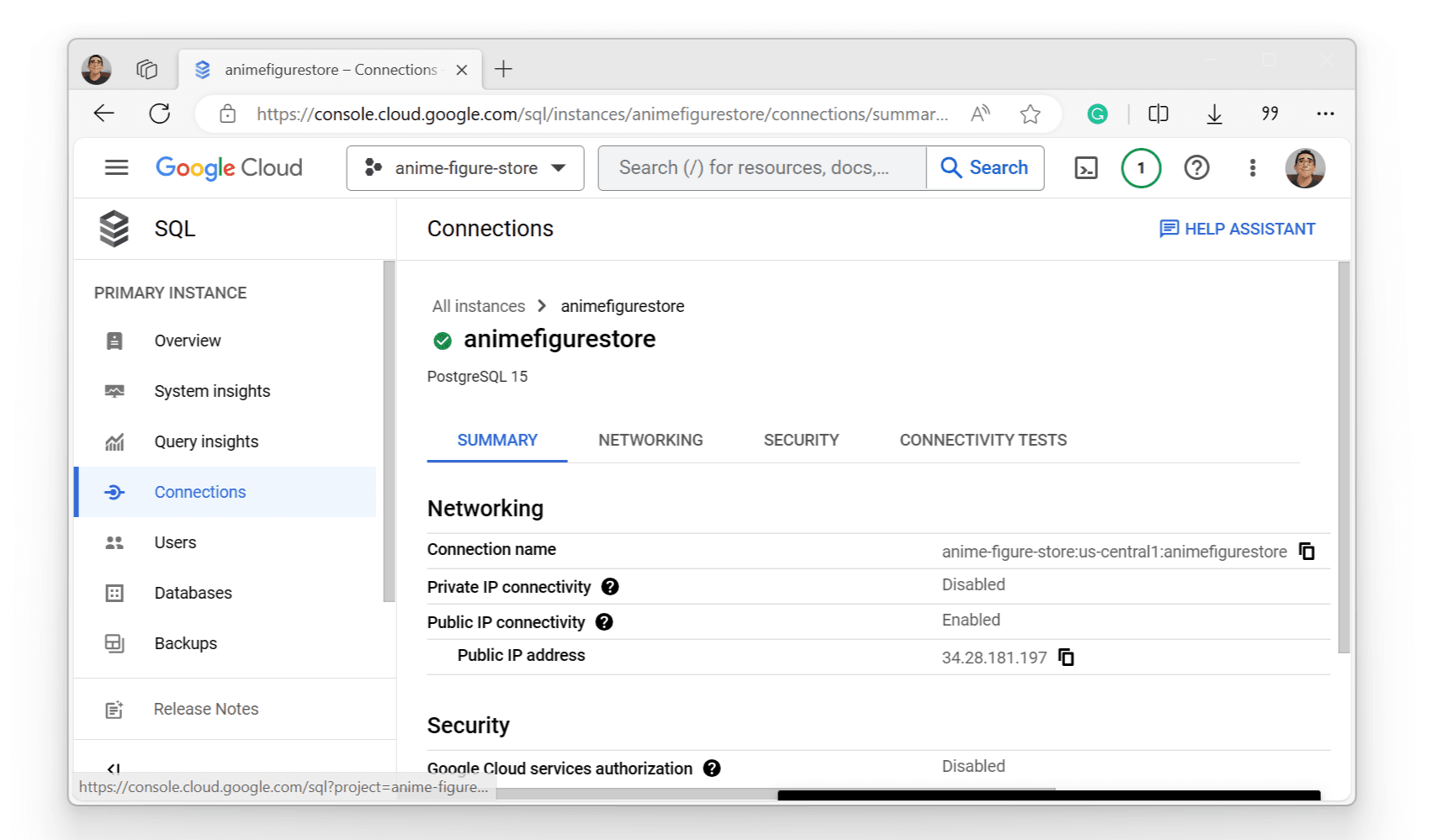 cloud sql information