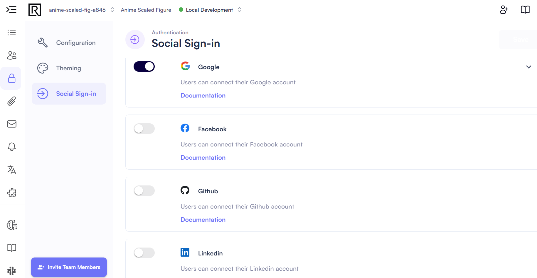 Social Sign-ins